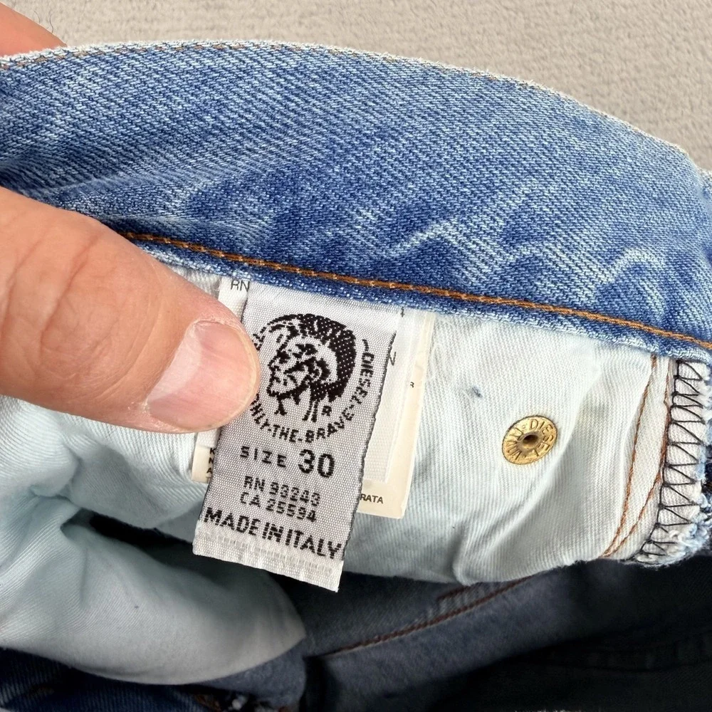 Diesel Kulter Straight Leg Jeans in Blue Men 30x34 Button Fly Made in‎ Italy